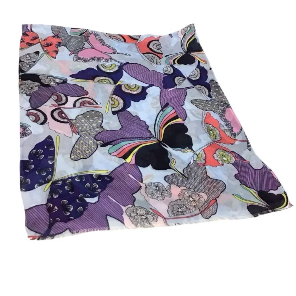 Vera Bradley Soft Fringe Scarf Butterfly By Scarf